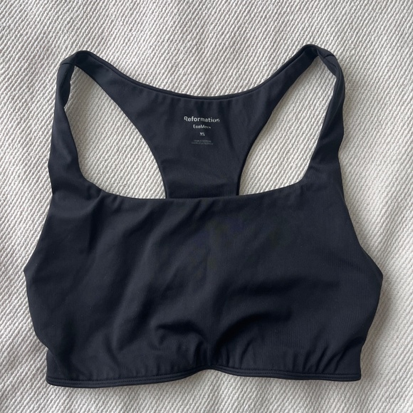Reformation Gwen EcoMove Black Sports Bra, Size XS - Picture 5 of 9